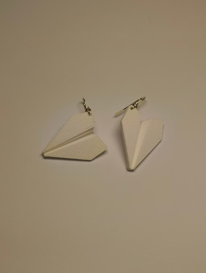 Paper plane earrings